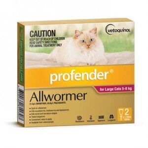 Provender Topical Allwormer for Large Cats-2 doses-11-18 lbs Exp 2/27